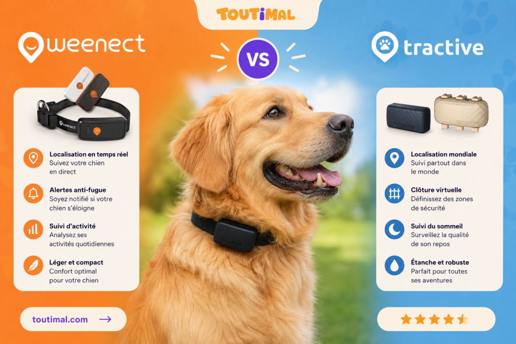 Weenect vs Tractive 2026 : lequel choisir pour ton chien ?