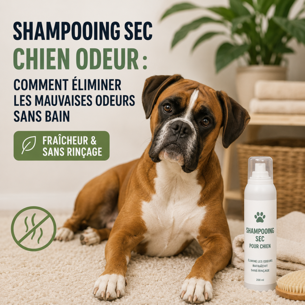 shampoing sec chien odeur