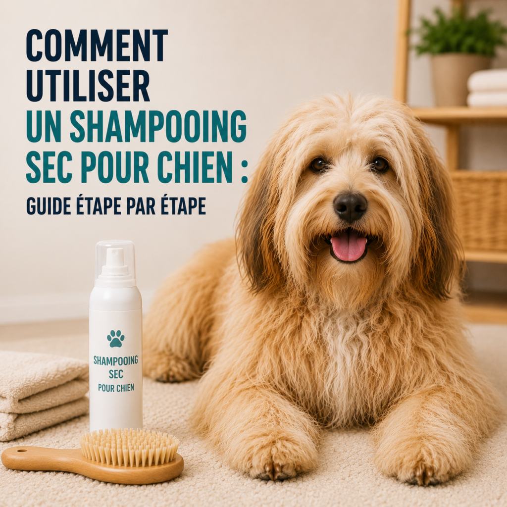 comment utiliser shampoing sec pour chien guide étapes