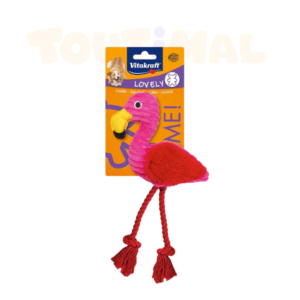 Peluche Chien Vitakraft Safari Flamant Rose Couineur